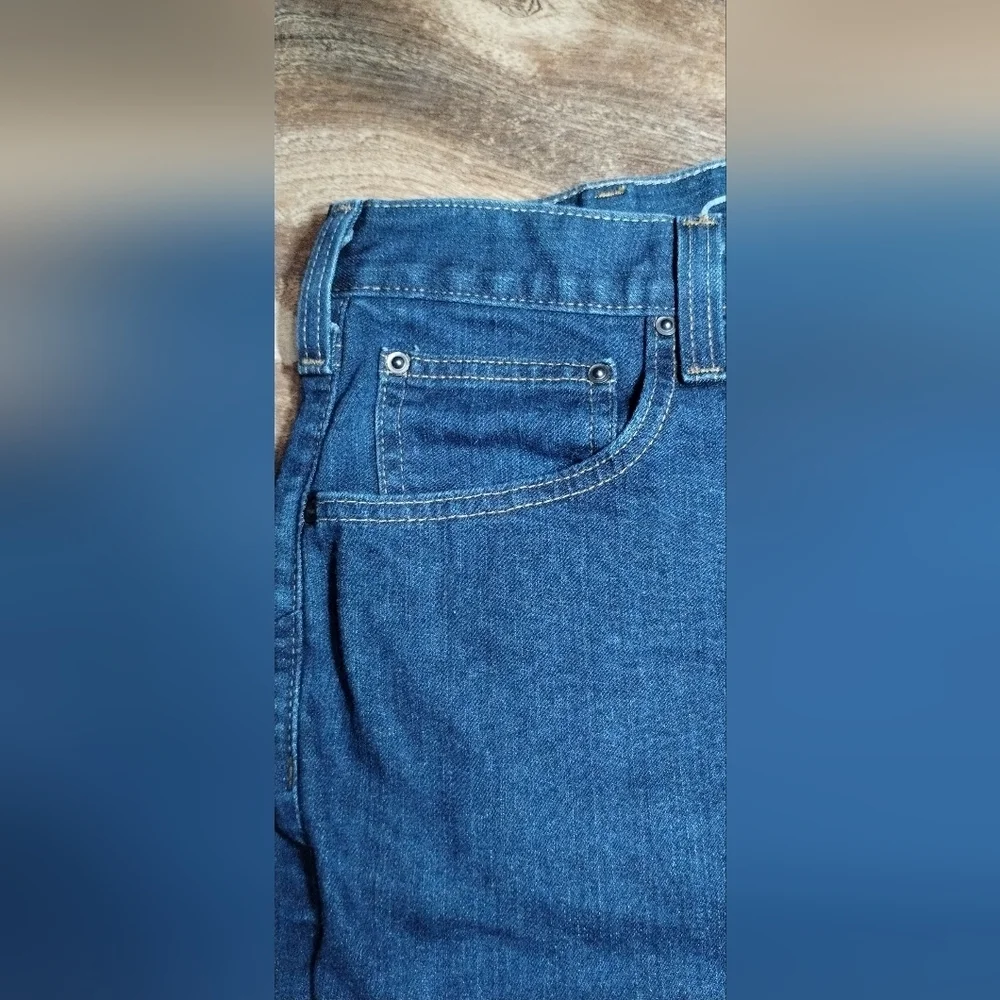 Carhartt Men's Dark Blue Straight Fit Jeans (40X30)